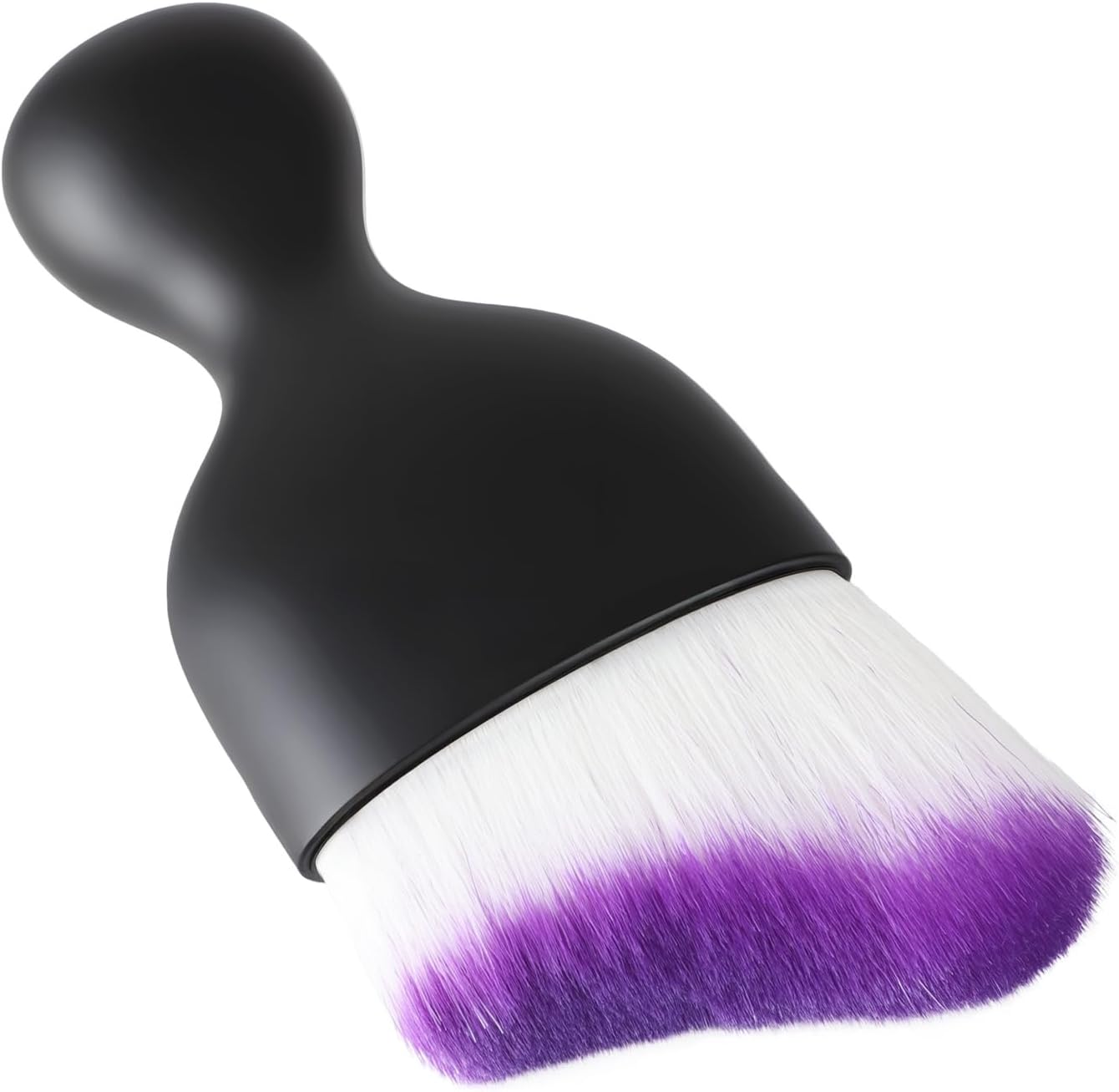 Car Detailing Brush, Soft Bristle Cleaning Brush, Scratch-Free Auto Duster Tool for Dashboard, Air Vents, Leather & Interior Cleaning (Black&Brown)