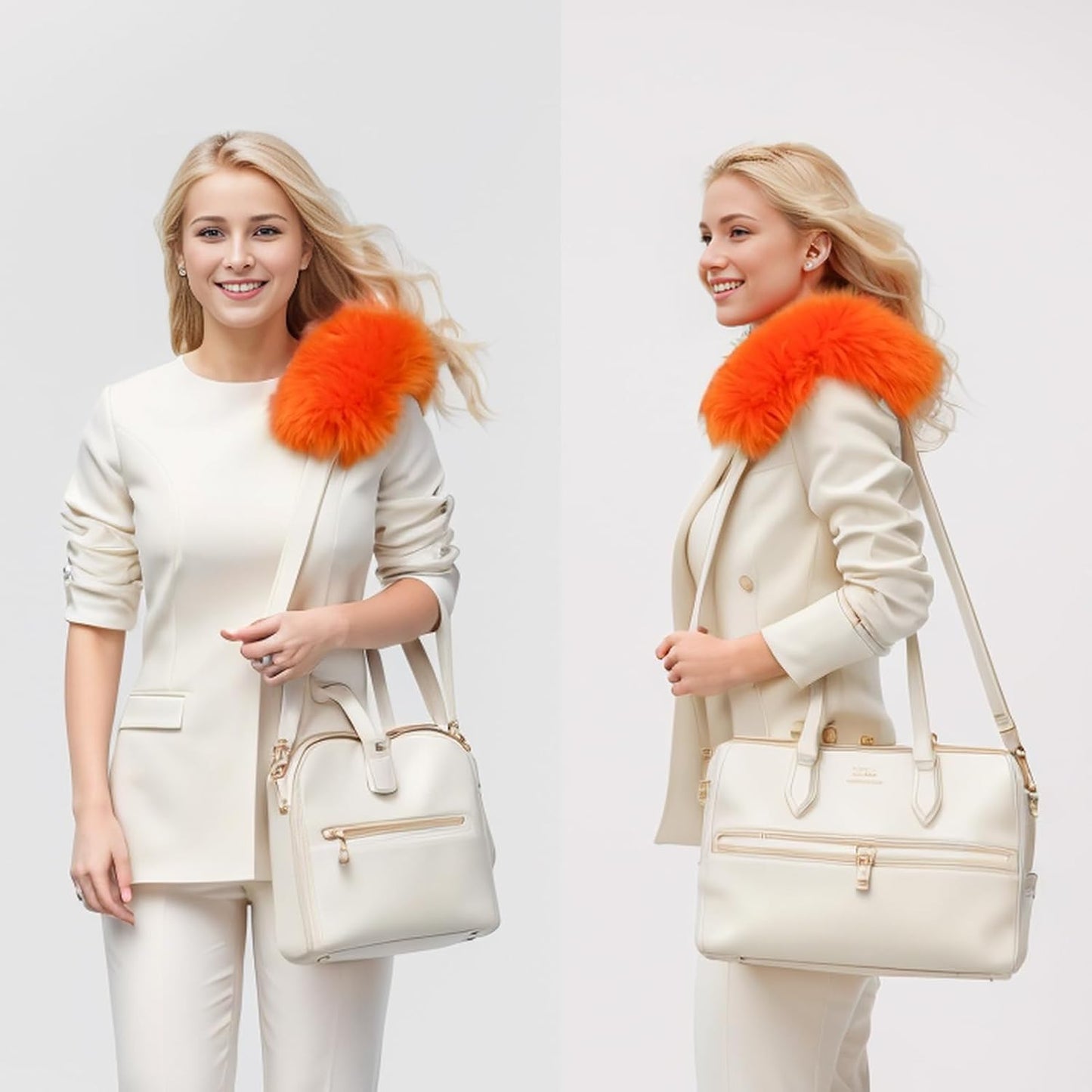 OGLAND Authentic Sheepskin Car Seat Belt Pad,2 Pack Soft Seat Belt Cover for Shoulder Pad Neck Cushion Protector Car Accessories by Genuine Natural Merino Wool (Misty Gray) - Colors A