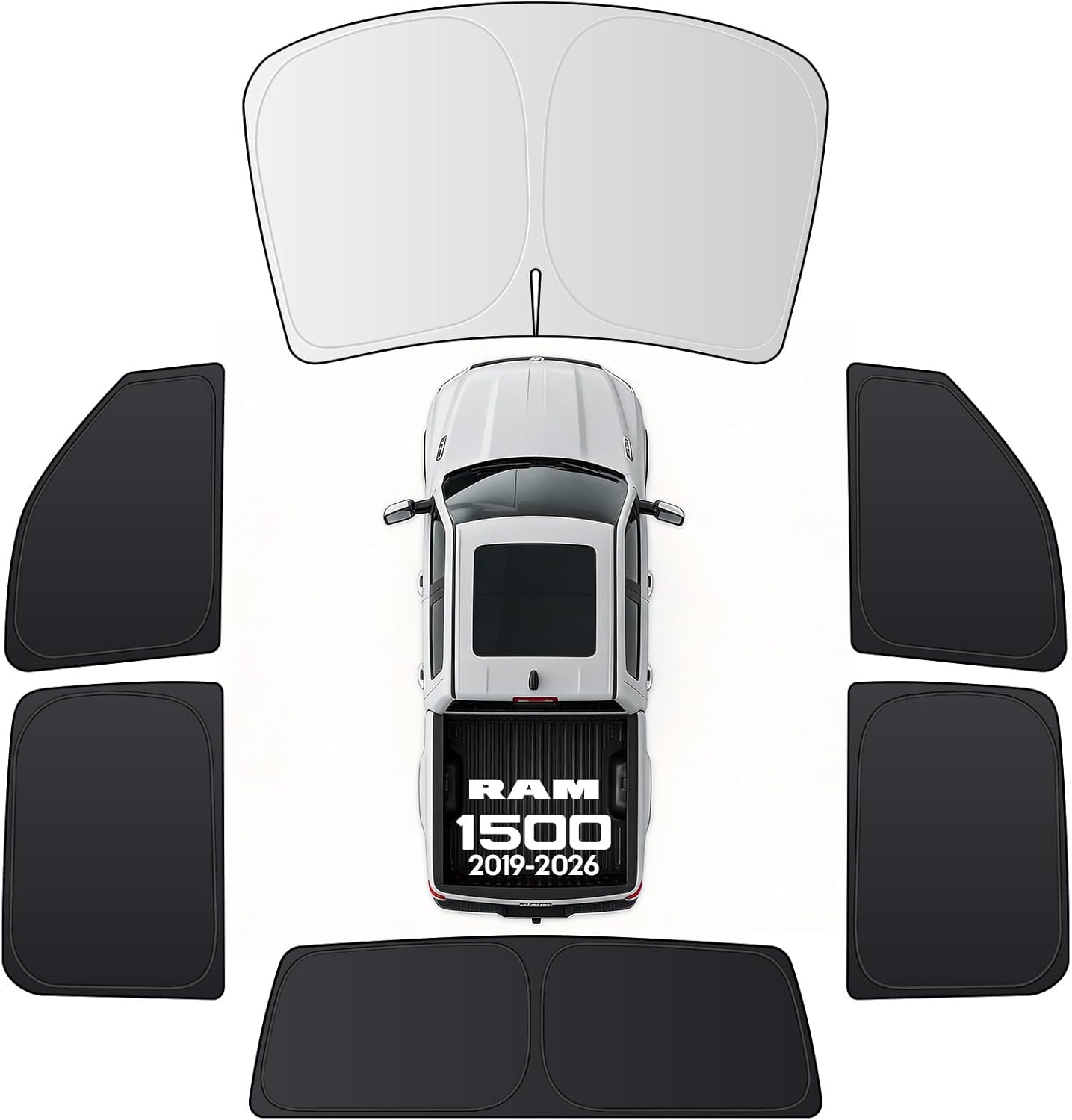 Wigoo 2026 Upgrade 8PCS Full Set Window Sunshade for Toyota 4Runner 2010-2024 [7-Layer Cooler & Blacker, Ice-Crystal Tech] with Windshield for Sun Block, Baby, Camping, Privacy Napping, Relax