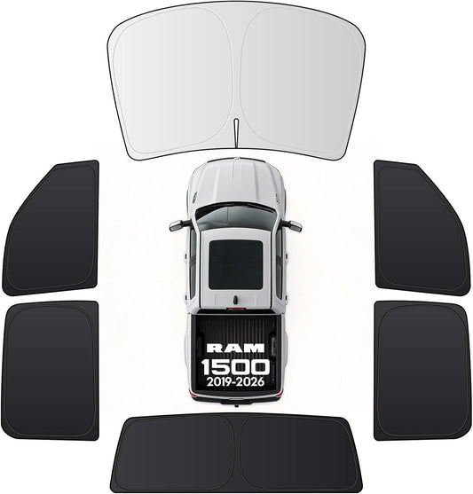 Wigoo 2026 Upgrade 8PCS Full Set Window Sunshade for Toyota 4Runner 2010-2024 [7-Layer Cooler & Blacker, Ice-Crystal Tech] with Windshield for Sun Block, Baby, Camping, Privacy Napping, Relax