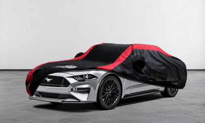 Car Cover Waterproof All Weather Protection with Red Stripe Design, Universal Fit Toyota Camry Solara, Ford Fusion, Kia Stinger Optima, Nissan Maxima, VW Passat, Subaru Legcy