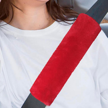 wuyaoyao 2PCS Car Seat Belt Pads Shoulder Cover, Soft Plush Auto Seat Belt Pad for Protecting Neck and Shoulder, Universal Car Shoulder Strap Cushion Protector for Adults Kids Women Men (Blue Gray)