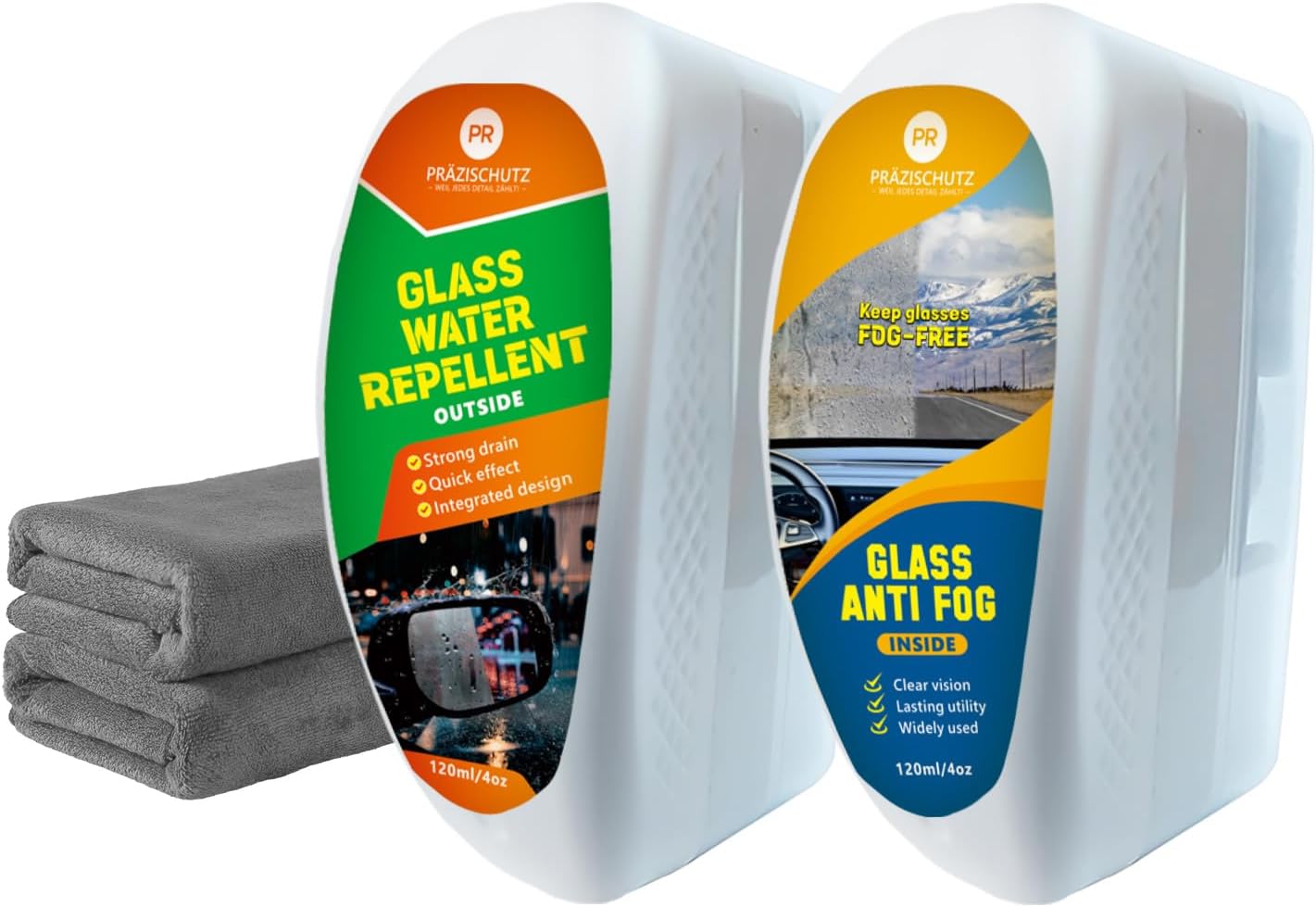 Car Water Repellent & Anti-Fog for Windshield – Advanced Hydrophobic Coating, Clear Vision, Long-Lasting Protection, Easy Apply for Cars, Trucks, SUVs