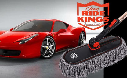 Car Duster Exterior Scratch Free,Car Dusters Extendable Handle Cleaning Exterior,Detailing Brush Kit for Truck,SUV,Caravan,Motorcycle,Wax Cotton Fabric,Waterless Wash Equipment