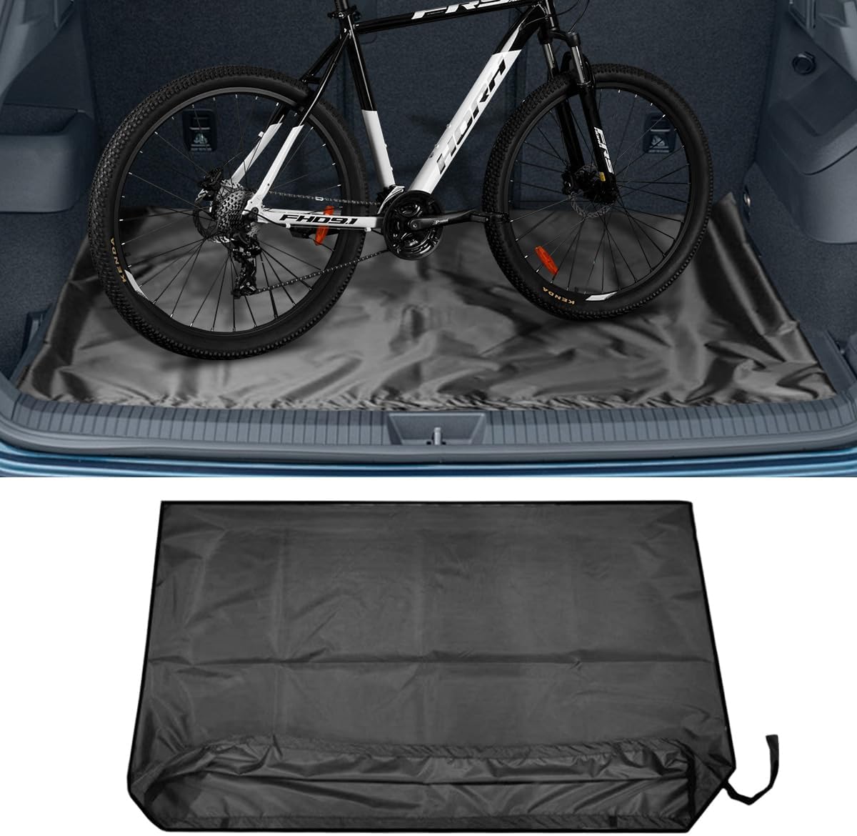 YoRise Cargo Mat Liner for SUV, Universal All-Weather Automotive Trunk Protector Mat, Waterproof Car Rear Cargo Cover Accessories Fit for Sedans, RVs, Trucks(55.1Inch)