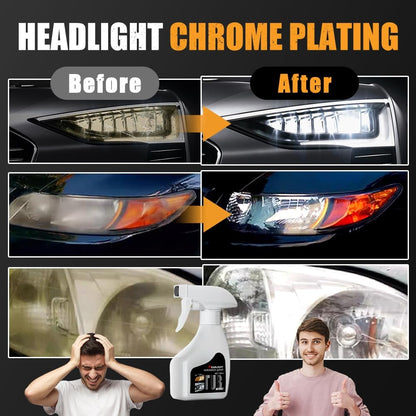 Upgrade Automotive Headlamp Restoration Fluid Kit, Car Headlight Cleaner and Restorer Coating Spray Kit, Headlight Restoration Kit for Foggy Yellowing Oxidation (1 Set)