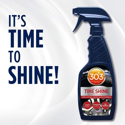 303 Products High Gloss Tire Shine And Protectant - Long Lasting, Water Based Formula - Lasts For Weeks - No Harmful Silicones - Lasts Weeks Not Days, 16 fl. oz. (30395CSR) Packaging May Vary