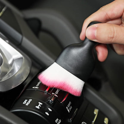 AOCISKA Car Interior Detailing Brush,Soft Bristle Cleaning Brush Car Detailing Brush Dusting Brush,Car Interior Cleaning Tool,Auto Detail Brush Car Dash Duster Brush (Black)