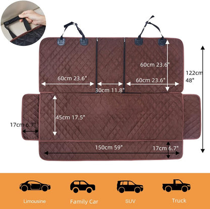 ANOSOSPECIAL Dog Car Seat Cover for Back Seat Cover,Non Stick Fur Rear Seat Protector for Pet,Nonslip Waterproof Durable Universal Fit Interior Backseat Covers for Auto Van SUV