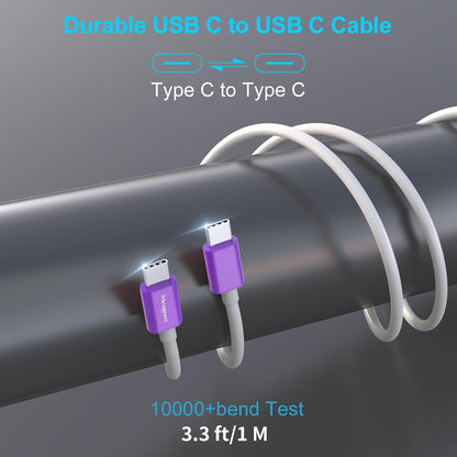 67.5W Car Charger USB C Super Fast Charging, 45W USBC & QC3.0 Port Plug for iPhone 17 Pro Max/Air/16/15/iPad, Samsung S26/S25 Android Cell Phone, Dual 12V Cigarette Lighter Adapter+ 3.3ft Type C Cable