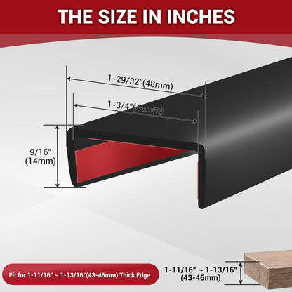 Rubber Edge Trim, 1/16" Self Adhesive Flexible U Channel Edge Protecter for Sheet Metal, Car Doors, U Shaped Sharp Edge Guards, Fit for 0-5/64" Wide Edge, Black Color, 10Ft, EPDM Material