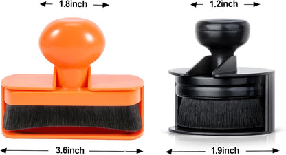 Car Tire Shine Applicator,Vegan Tire Shine Applicator with Curved Brush Head - Large Automotive Tire Dressing Applicator Brush with Storage Stand for Tire Detailing, 3.6 Inch Length (Black)