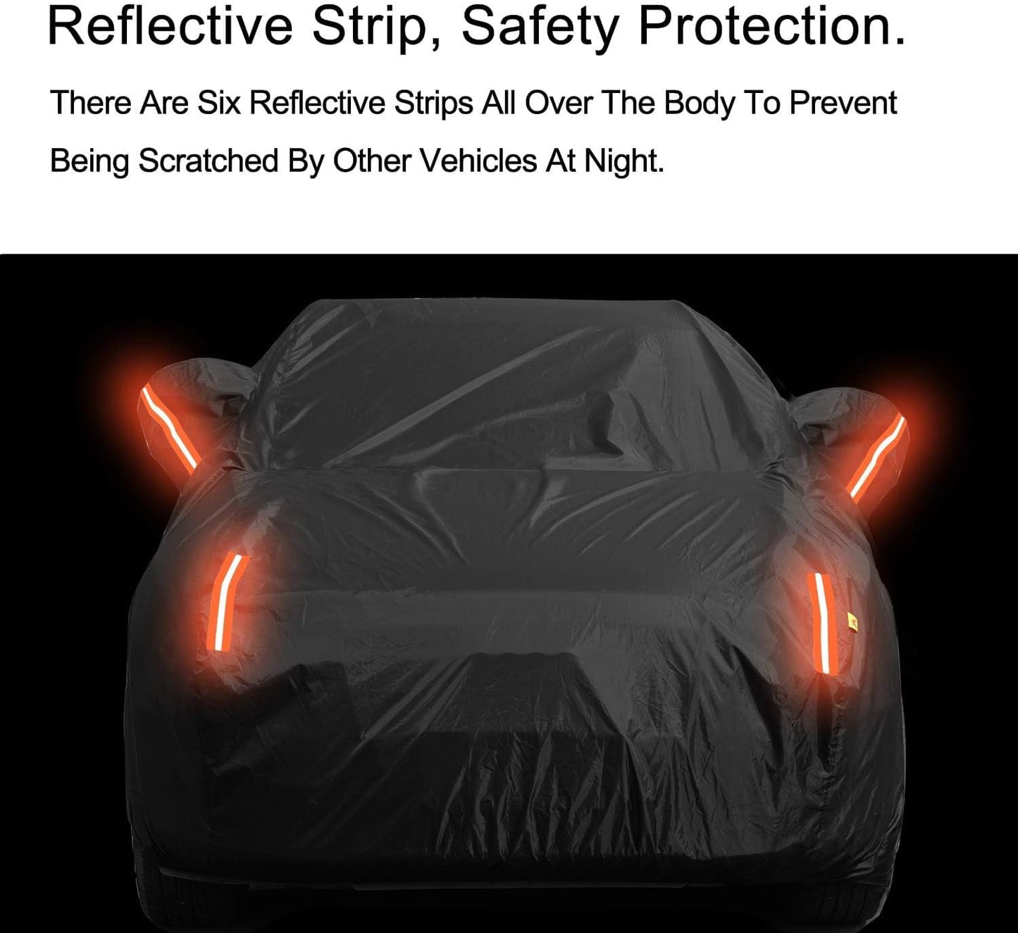 Full Car Covers for Sedan, Car Cover Waterproof All Weather Windproof Dustproof UV Protection Scratch Resistant Indoor Outdoor Univers
