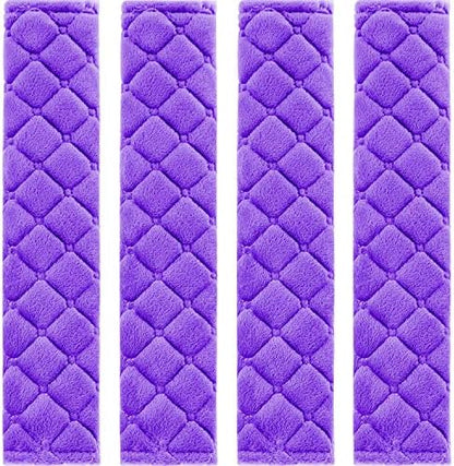 Tatuo 4 Pack Seat Belt Cover Extra Long Seat Belt Pads for Car Soft Comfort Shoulder Strap Covers Harness Pads Helps Protect Your Neck and Shoulder(10.6 Inch,Black)