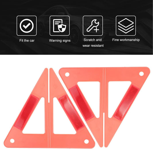 Unomor Car Road Warning Sign Reflective Road Safety Kit Triangle Emergency Reflective Triangle for Roadside Assistance Vehicle Maintenance Construction Portable Lightweight 10.07 X 10.07 X 8.85 in