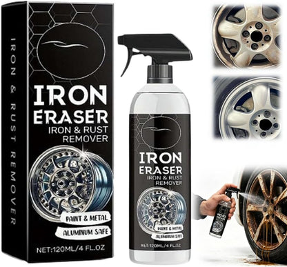Iron Eraser,Iron Eraser Iron and Rust Remover,IronEraser Rust Remover Spray for Car Wheels and Paint,Fast Acting Rust and Brake Dust Remover for Professional Automotive Surface Cleaning