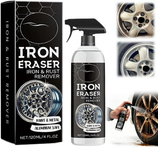 Iron Eraser,Iron Eraser Iron and Rust Remover,IronEraser Rust Remover Spray for Car Wheels and Paint,Fast Acting Rust and Brake Dust Remover for Professional Automotive Surface Cleaning
