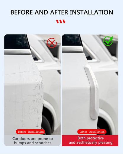 muekzu Silicone Car Door Edge Guard Trim Molding Crash Scratch Protector Scratch Guard for Car,Sedans,Truck,SUV 4PCS (Black)