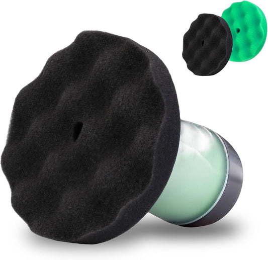 Flow Tire Shine Applicator, Reusable Car & Truck Tire Dressing Applicator, No-Drip Streak-Free Tire Shine Applicator Pad, Car Detailing Foam Sponge Pad for All Tire Shine & Gels(Black+Green)