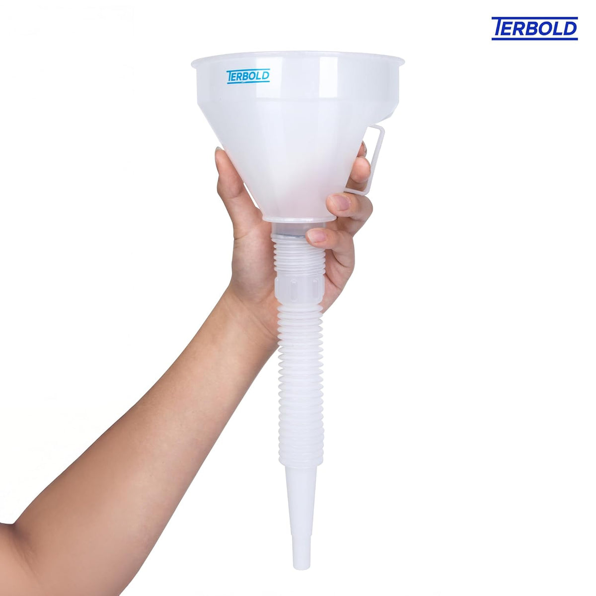 Automotive Flex Funnel with Hose | Wide Mouth Flexible Oil Funnel for Automotive Use - Gas, Transmission Fluid, Car Fuel, Oil Change (Blue)
