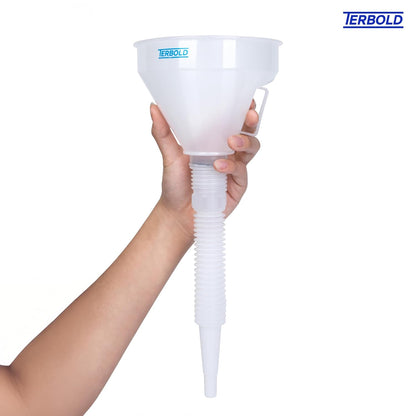 Automotive Flex Funnel with Hose | Wide Mouth Flexible Oil Funnel for Automotive Use - Gas, Transmission Fluid, Car Fuel, Oil Change (Blue)