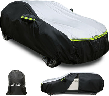 SUV car Cover All Weather Waterproof Murano, Subaru Outback/Solterra，Cadillac XT5/SRX, Buick Envision and Other Models -Outdoor Sunshade Protection with Zipper (Length 188 to 195 inch)