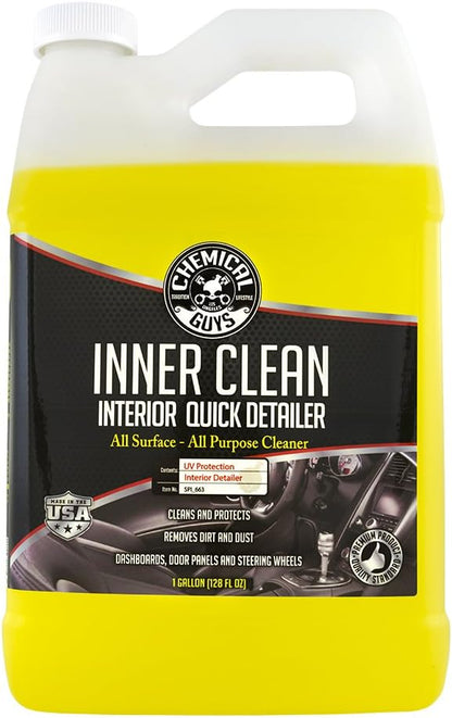 Chemical Guys InnerClean Interior Quick Detailer Cleaner and Protectant for Dashboards Door Panels Seats Trim and Surfaces Non Greasy Interior Car Cleaning Spray and Interior Detailer Spray 16 oz