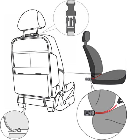 TAIKOO Seat Back Protector,Shields Seat Backs From Kicks and Adds Storage | kick mats back seat protector easy to install and clean, well-crafted, sturdy, durable and stylish.2 Pack