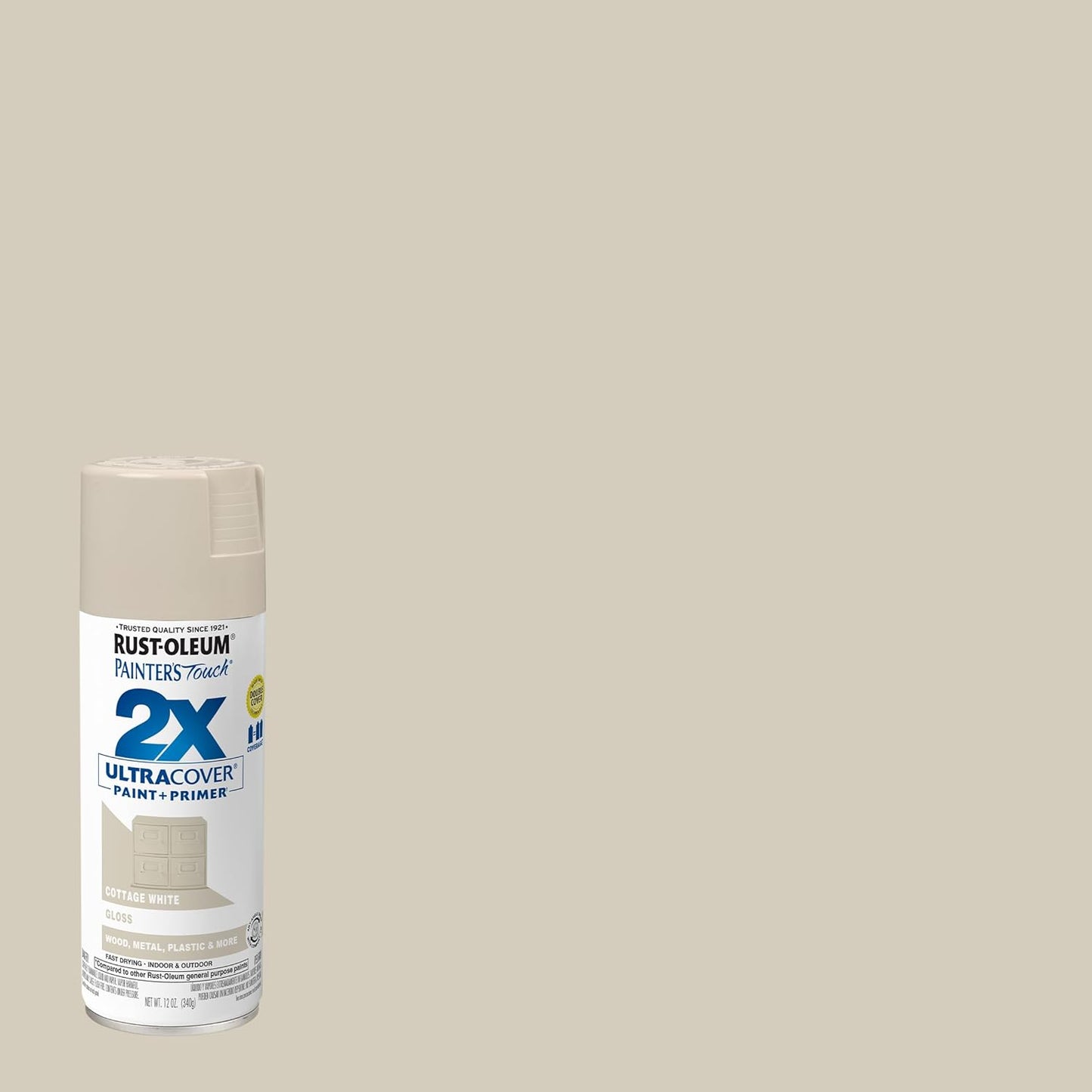 Rust-Oleum 334029 Painter's Touch 2X Ultra Cover Spray Paint, 12 oz, Gloss Clear - Colors F