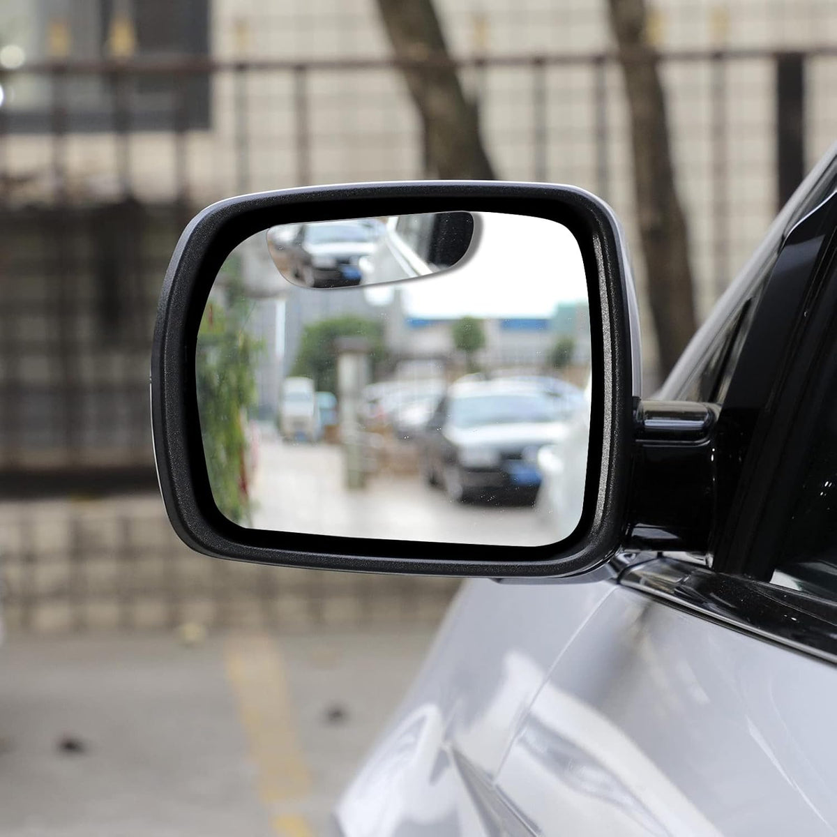 2 pcs Blind Spot Mirrors, 2" Round HD Glass Convex 360° Wide Angle Side Rear View Mirror with ABS Housing for Cars SUV and Trucks, Black, Pack of 2