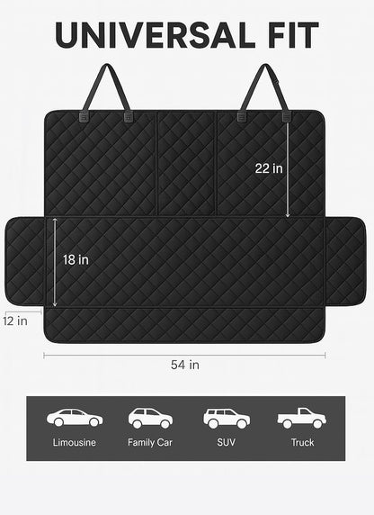 fidozen Waterproof Dog Car Seat Cover for Back Seat: Suitable for Small and Large Dogs, Hammock and Pet Protector, Backseat seat Cover (Full Bench, Medium(54" W))