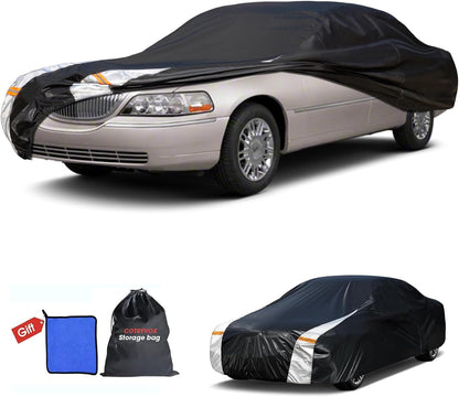 Large SUV Car Cover for Chevy Suburban 100% Waterproof All Weather, Heavy Duty Outdoor Full Exterior Covers Rain Sun Wind UV Protection. - Colors A