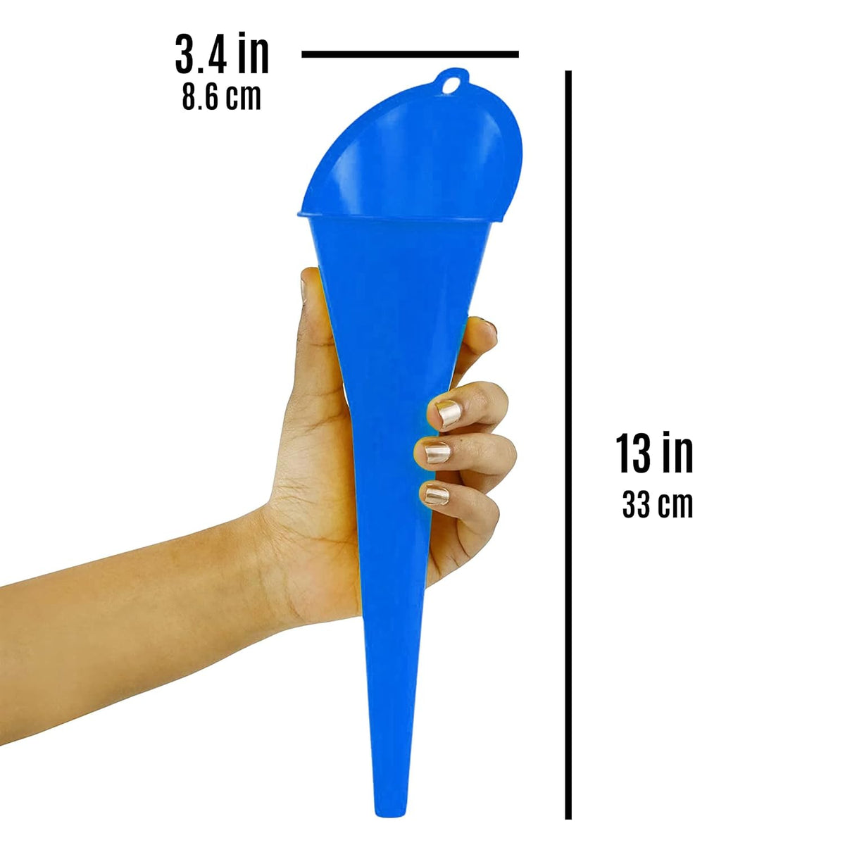 Long Neck Funnel, Oil Funnels for Oil Change, Long Funnels for Transmission Fluid, Automotive Funnel for Gas & Lubricants (12.0 Fluid Ounces, Red)