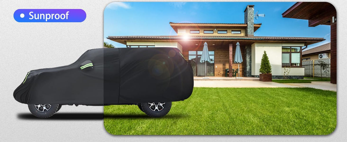 Car Cover Custom Fit for Honda CRV 1997-2025,Toyota RAV4 1996-2025, 6 Layers Truck Cover Waterproof All Weather for Automobiles,Outdoor Full Exterior Cover,Rain, Sun, Wind Protection,Black