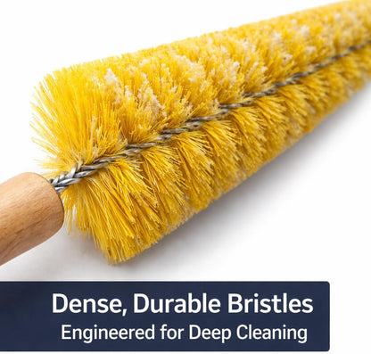 HI-TECH Wheel Spoke Brush for Rims & Wheels - Cone Shape for Cleaning Crevices & Hard-to-Reach Areas, Chemical Resistant, Safe on All Finishes - 1 Pack