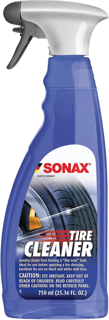 SONAX Tire Cleaner | Powerful Foaming Spray Removes Tire Grime, Brake Dust & Old Dressings | Safe on All Tires & Wheels | Deep Black Finish & Shine Enhancer | Professional Strength | 269400 | 750 ml