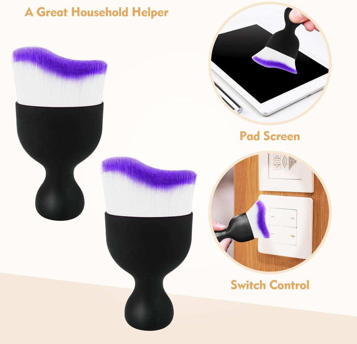Car Interior Cleaning Brush Car Duster Interior with Ultra Soft Bristles Auto Detailing Brushes Dusting Car Accessories for Dashboard, AC Vents, Leather, Scratch-Free (1Pack)