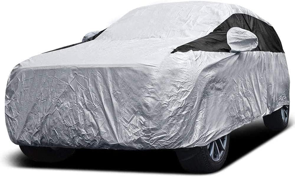 Titan Premium Multi-Layer PEVA Car Cover for Compact SUV 170-187". Waterproof, UV Protection, Anti-Scratch Protective Lining, Driver-Side Zippered Opening. Fits Rav4, Rogue, CR-V and More.