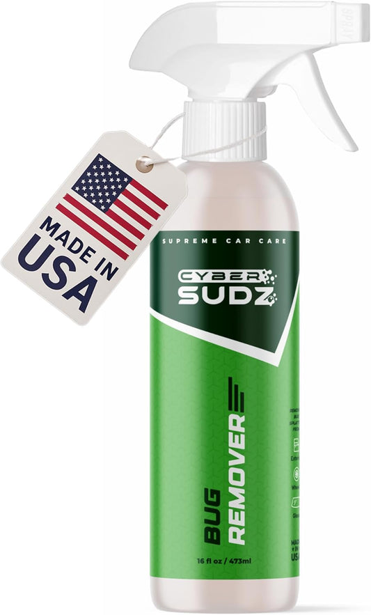 Bug Remover for Cars Exterior - Spray Dissolves Bug Splatter, Bird Poop, Tar and Road Grime - Safe on Paint, Chrome, Glass, & More - pH Neutral, Ceramic & Wax Safe - 16oz