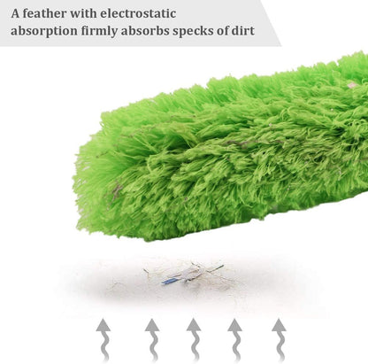 DELUX Microfiber Feather Duster Extendable Duster with 100 inches Extra Long Pole, Bendable Head & Long Handle Dusters for Cleaning Ceiling Fan, High Ceiling, Blinds, Furniture & Cars Gray