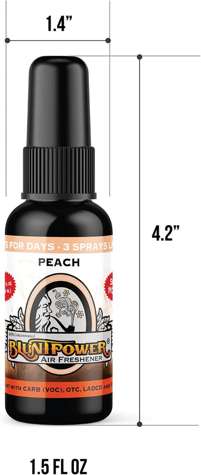 BluntPower (Baby Powder, 1 Pack) Concentrated Air Freshener Spray - Oil-Based Room Diffuser Spray - Long-Lasting Bathroom Scent, Car Freshener & Odor Eliminator - Colors A