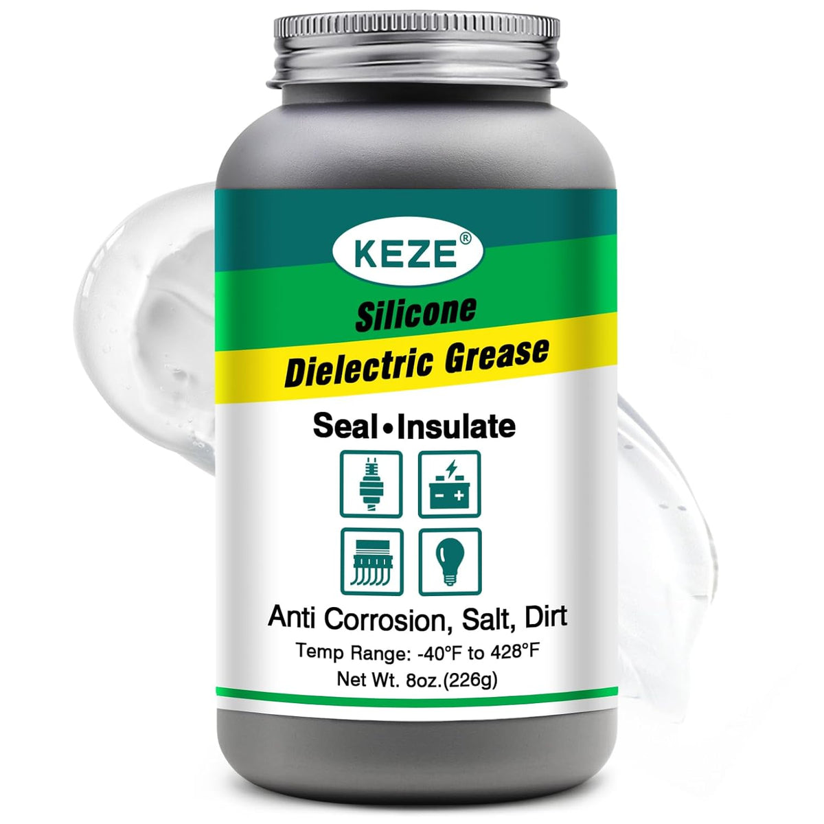 Keze Dielectric Grease for Electrical Connectors Automotive Marine Tune Up Dialectical Grease Spark Plug Boot Battery Terminal Electric Grasa Corrosion Salt Dirt Inhibitor, 1 Oz-1 Pack