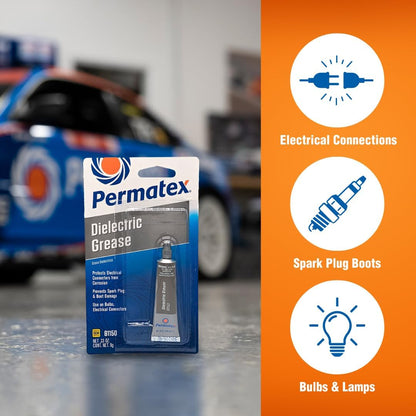 Permatex 22058 Dielectric Tune-Up Grease, 3oz. - High Performance Dielectric Grease Used to Protect Terminals, Spark Plugs, Wiring and Other Electrical Connections Against Salt, Dirt, and Corrosion