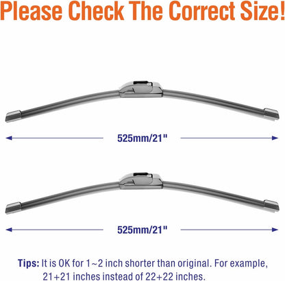 Wiper Blades 26" + 16" Automotive Replacement Windshield Wiper Blades for My Car Premium All-Seasons OE Quality Wipers for Front Windshield(Set of 2)