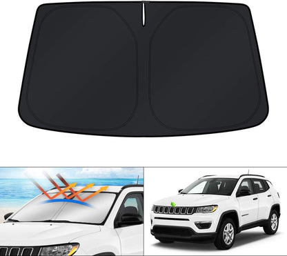 KUST Windshield Sun Shade for Toyota RAV4 2019-2022 2023 2024 2025 2026 Window Accessories Shade Sun Visor Cover Foldable Block UV Rays - Colors E