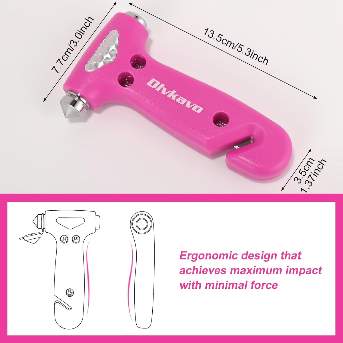 Window Breaker, 3-in-1 Emergency Escape Tool with Car Safety Hammer and Seat Belt Cutter, Safety Emergency Car Escape Tool, Road Trip Essential and Must Haves