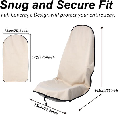Car Seat Cover Protector Front Seats,for Gym Workout,Running,Swimming,Beach and Hiking,Waterproof Sweat Towel Bucket Seat Covers for Cars SUV Trucks (Black, 1Pcs)