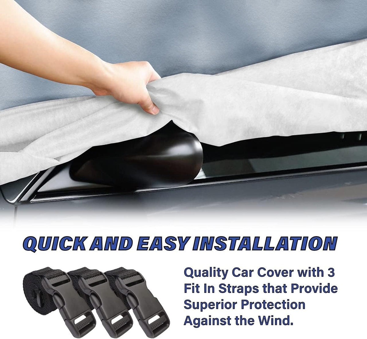 iCarCover Premium Car Cover for 1970-1972 Chevy Monte Carlo Heavy Duty Waterproof All-Weather Automobiles Custom Fit Indoor Outdoor UV Snow Protection Covers with Straps and Bag - Colors A