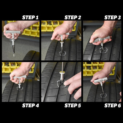 Slime 2040-A Tire Repair Plug Kit, Deluxe, Contains Strings, Tools and Glue, 11 Pieces