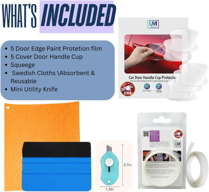 4 Door Edge Upromax Paint Protection Film PPF 8mil Precut Strips, Universal Fit Clear Tape Door Seal, Car Accessories Car Cover, Scotch Guard, Clear Tape, Door Protector, SUV
